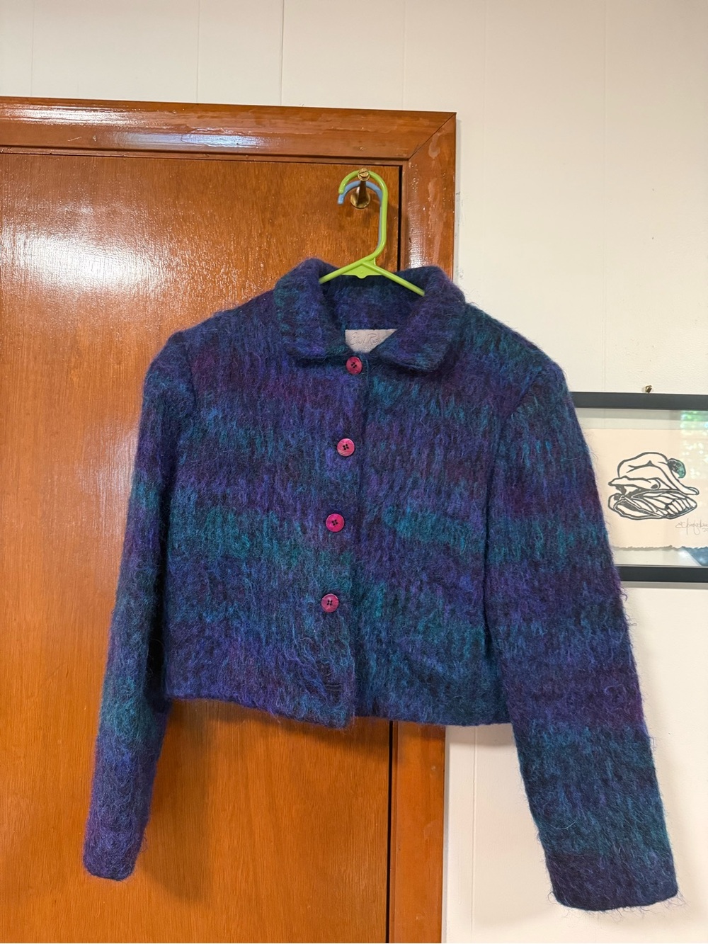 Vintage women’s Purple & Teal Button Jacket